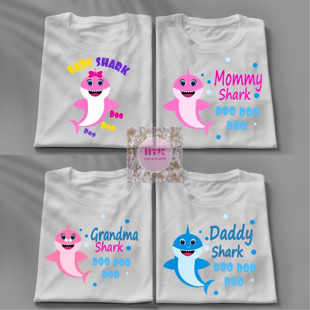 Family Shark Birthday T-Shirts